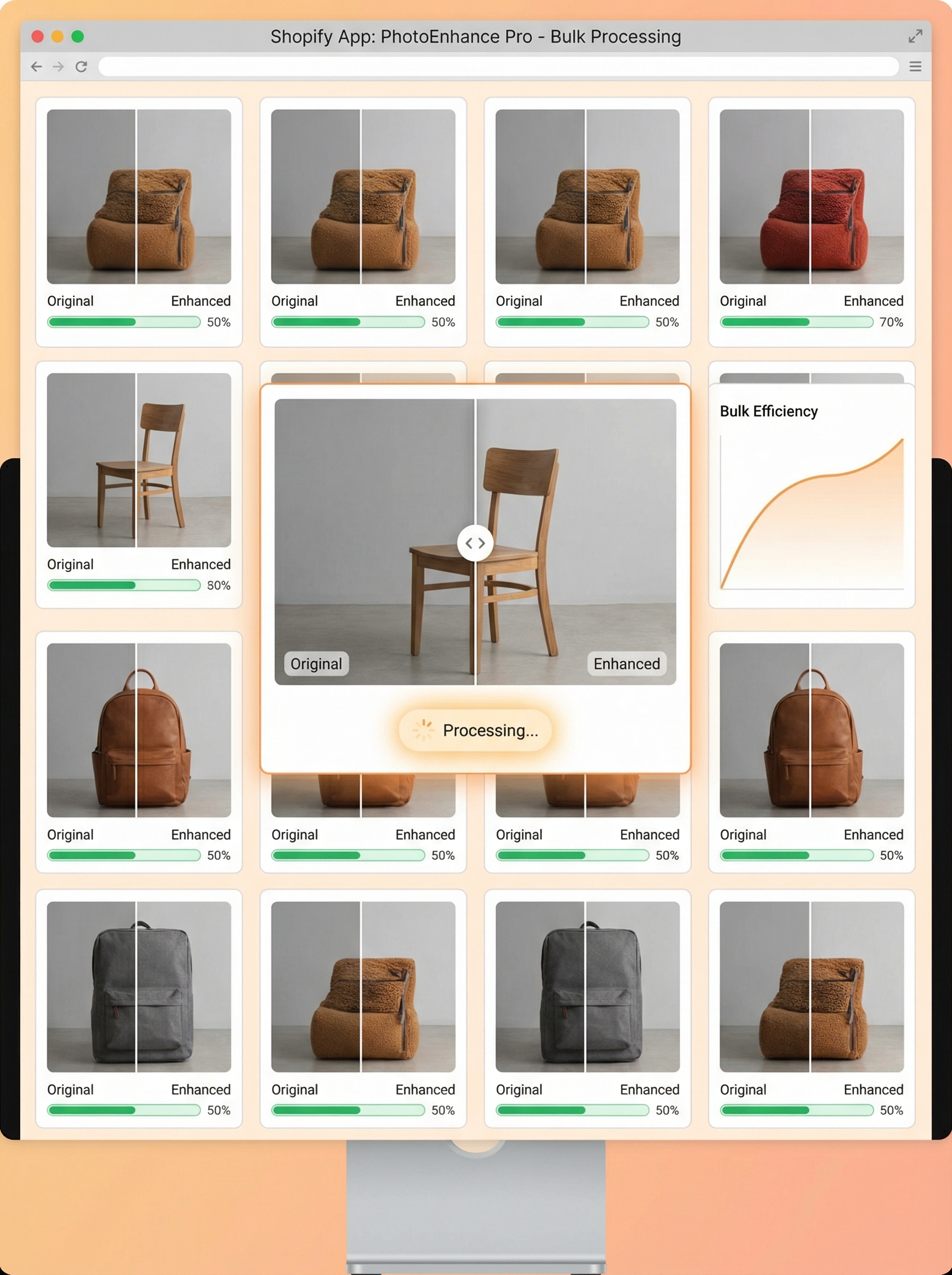 Virtual try-on widget embedded on a Shopify product page